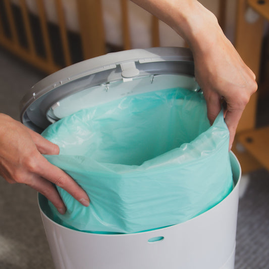 Bagaroo 16L refill rolls compatible with Korbell nappy bins, 4-pack and 8-pack packaging