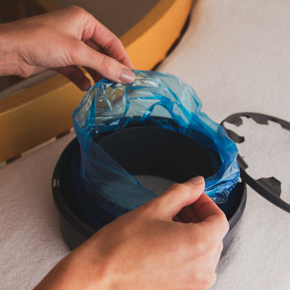Universal nappy bin refill rolls by Bagaroo, front of pack showing compatible bin brands